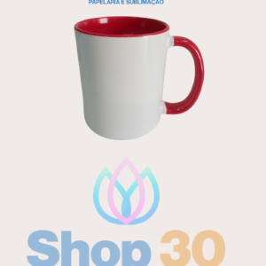 CANECA DE CERAMICA INTERIOR E ALC/ VERMELHA 325ML X-COLOUR