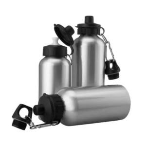 Squeeze Alumímio Prata Tampa Dupla 600ml - Su´s
