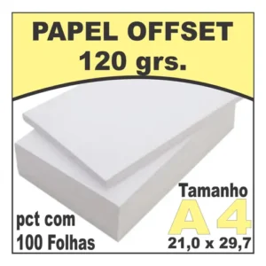 PAPEL OFFSET 120G A4 C/ 100 FOLHAS - MASTER PRINT