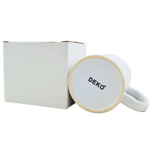 CANECA CERAMICA BRANCA 325ML COM CAIXINHA PARA SUBLIMAÇÃO - DEKO - unidade