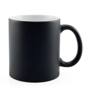 CANECA CERAMICA MAGICA PRETA FOSCA 325ML PARA SUBLIMAÇÃO - MECOLOUR - Unidade