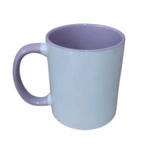 CANECA CERAMICA INTERIOR E ALÇA LILÁS 325ML PARA SUBLIMAÇÃO - XCOLOUR - Unidade