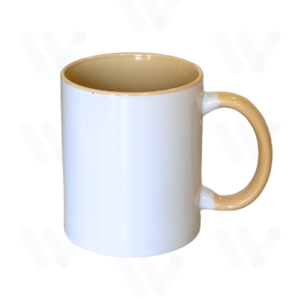 CANECA CERAMICA INTERIOR E ALÇA CREME 325ML PARA SUBLIMAÇÃO - X-COLOUR - Unidade