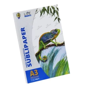 PAPEL SUBLIMÁTICO FUNDO BRANCO A3 100G C/100 FOLHAS - LIVE