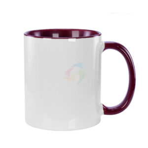 CANECA PARA SUBLIMAÇÃO INTERIOR E ALÇA GRENA 325ML X-COLOU - Unidade