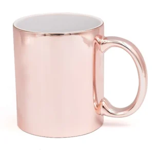 CANECA CERAMICA CROMADA ROSE GOLD 325ML -JKB - Unidade