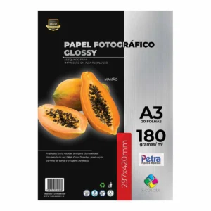 PAPEL FOTOGRAFICO 180G GLOSSY A3 X-COLOUR COM 20 FOLHAS - Unidade