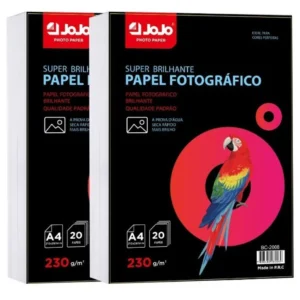 PAPEL FOTOGRÁFICO 230G GLOSSY JOJO A4 C/20 FOLHAS - Unidade.