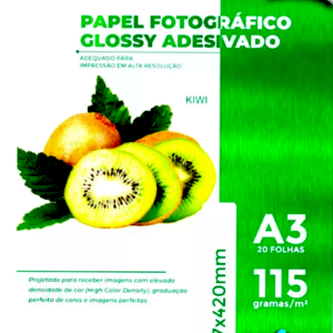 PAPEL FOTOGRAFICO 115G A3 ADESIVO COM 20 FOLHAS - X-COLOUR - Unidade