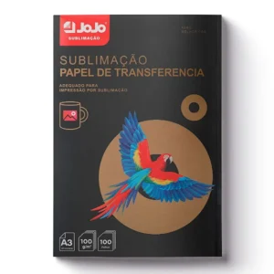 PAPEL SUBLIMATICO A3 FUNDO ROSA 100G C/100 FOLHAS - JOJO - Unidade.