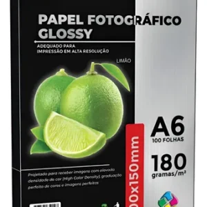 PAPEL FOTOGRÁFICO GLOSSY 180G 10X15 COM 100 FOLHAS - X-COLOUR - Unidade