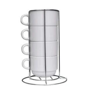 KIT XICARA 180ML CERAMICA COM TORRE - JKB - Unidade