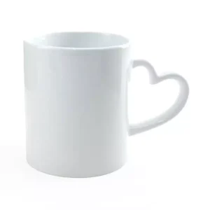 CANECA CERAMICA INTERIOR E ALÇA CORAÇÃO BRNCA 325ML - JKB - Unidade
