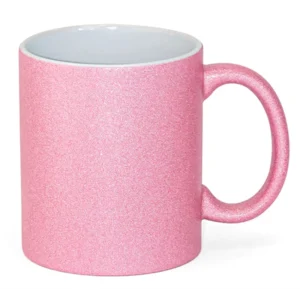 CANECA CERAMICA COM GLITTER ROSA BEBÊ 325MI - JKB - Unidade