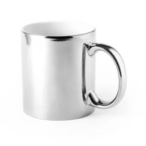 CANECA CERAMICA CROMADA PRATA 325ML - JKB - Unidade