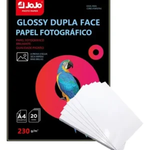PAPEL FOTOGRAFICO GLOSSY 230G DUPLA-FACE  COM 20 FOLHAS JOJO - Unidade