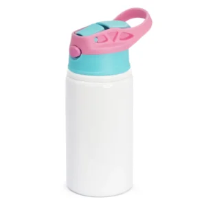 Squeeze kids  Alumínio Tampa Click Roa Com Azul- 600ml - Fly - Unidade.