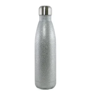 GARRAFA TERMICA GLITTER PRATA 500ML