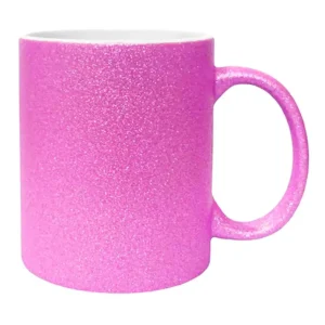 CANECA CERAMICA  ROSA PINK COM GLITTER 325 ML - FLY - Unidade