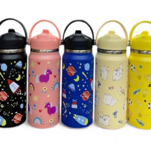 GARRAFA ISOTERMICA INFANTIL 600ML C/ ALÇA NA TAMPA - 1808 - Unidade