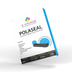 POLASEAL PLAS. PARA PLASTIFICAÇÃO A4 125 MICRA x 0,05MM BRILHO X-COLOUR - Unidade.