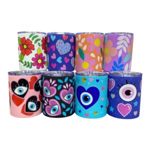 COPO TERMICO COM CANUDO FLORES 360ML - Unidade