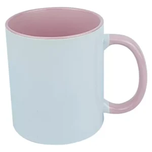 CANECA CERAMICA INTERIOR E ALÇA ROSA  BEBÊ 325ML PARA SUBLIMAÇÃO - X-COLOUR - Unidade