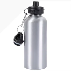 SQUEEZE ALUMINIO PRATA TAMPA DUPLA 600ML PARA SUBLIMAÇÃO - SU´S - Unidade