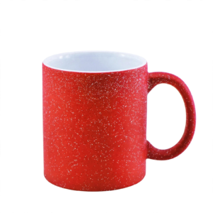 CANECA CERAMICA MAGICA VERMELHA COM GLITTER 325ML PARA SUBLIMAÇÃO- FLY - Unidade