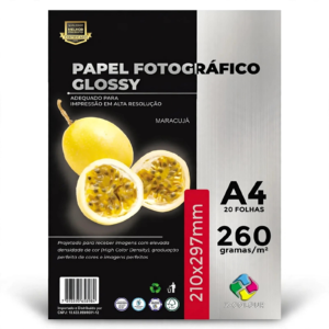 PAPEL FOTOGRAFICO GLOSSY 260G A4 COM 20 FOLHAS - X-COLOUR - Unidade