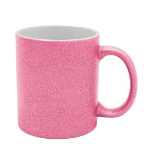 CANECA CERAMICA COM GLITTER ROSA BEBÊ 325MI - JKB - Unidade