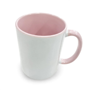 CANECA CERAMICA INTERIOR E ALÇA ROSA  BEBÊ 325ML PARA SUBLIMAÇÃO - X-COLOUR - Unidade