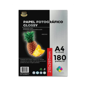 PAPEL FOTOGRAFICO 180G GLOSSY A4 X-COLOUR COM 50 FOLHAS - Unidade