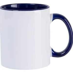 CANECA CERAMICA INTERIOR E ALÇA AZUL ESCURO 325ML PARA SUBLIMAÇÃO- X-COLOUR - Unidade