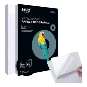 PAPEL  FOTOGRAFICO MATTE ADESIVO 115G A4 COM 20 FOLHAS - JOJO - Unidade